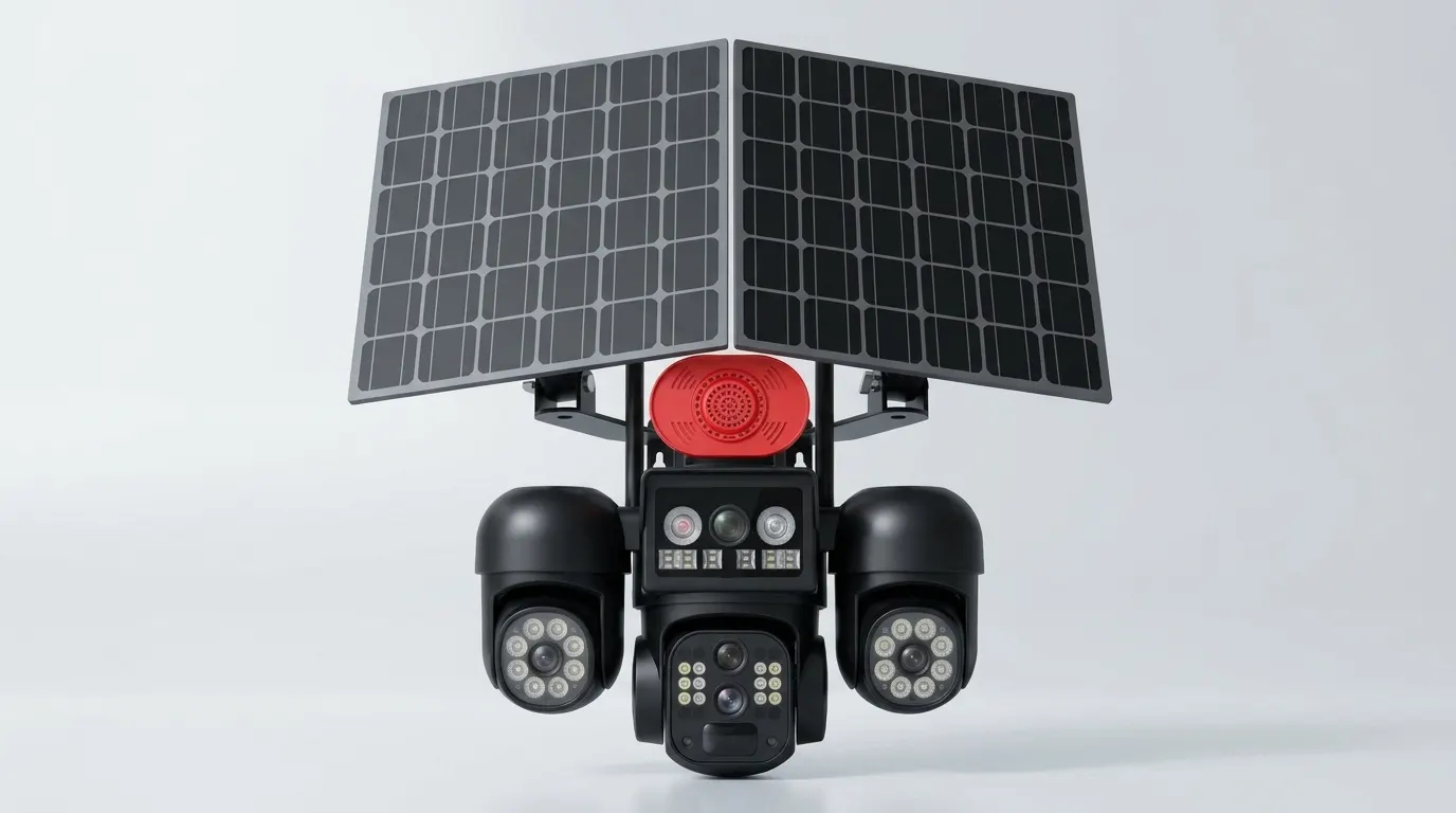 Caméra de surveillance solaire 5 objectifs et 3 objectifs orientables M5